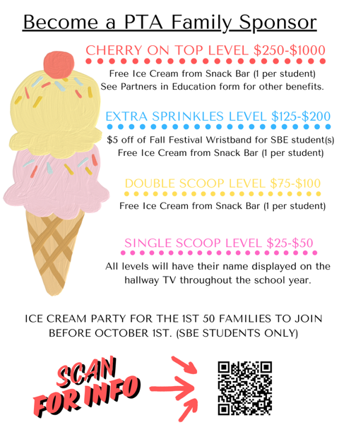 Become a family sponsor poster. 